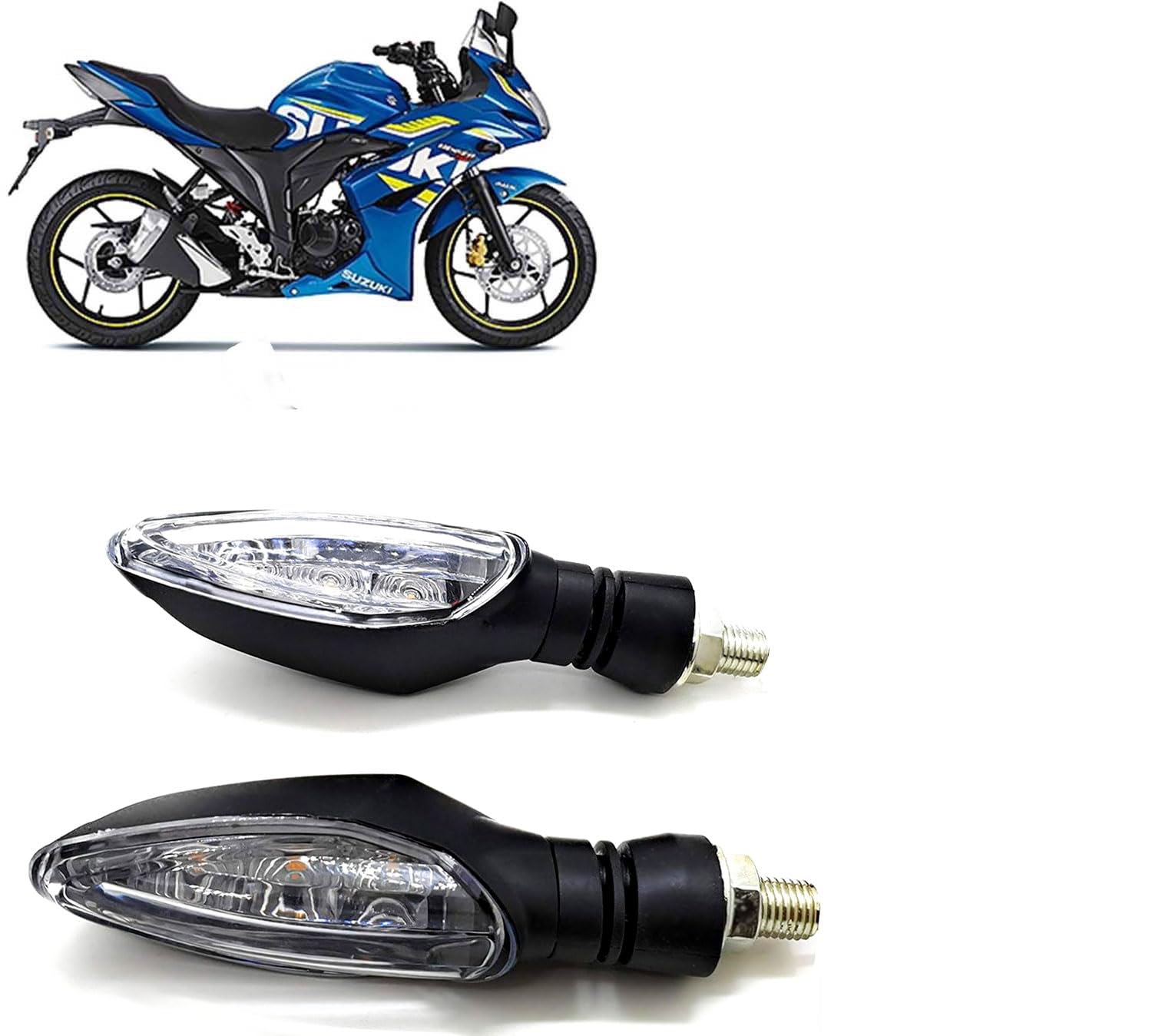 Auto Pearl Hi-quality LED Turn Signal Light compatible with Gixxer SF 150 (Yellow light, 2 Pcs)-image-32