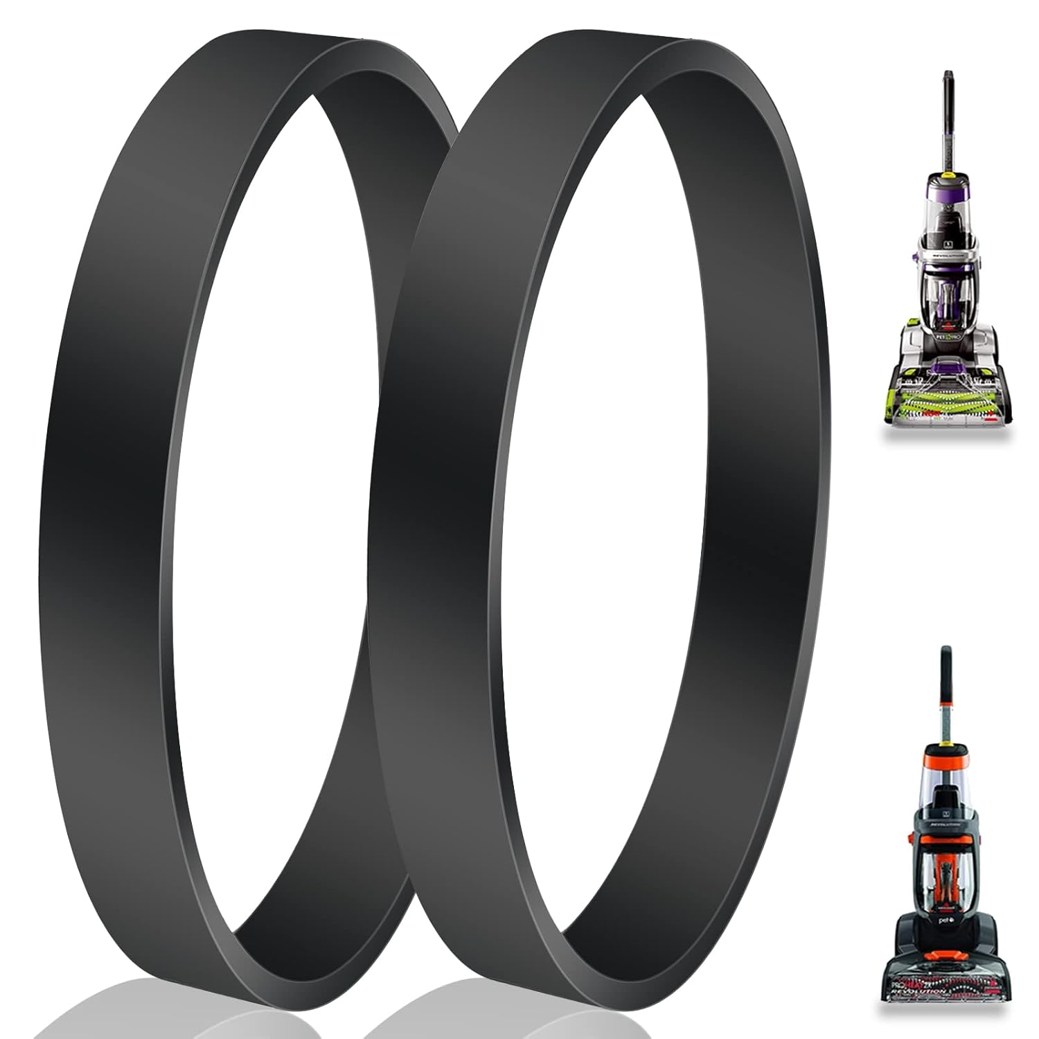 2 Pack Vacuum Belts Replacement for Bissell ProHeat 2X