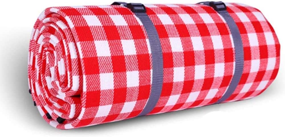 Outdoor 200 x 200 cm Picnic Blanket Waterproof Mat Crawling Mats for Home Spring Beach with Straps