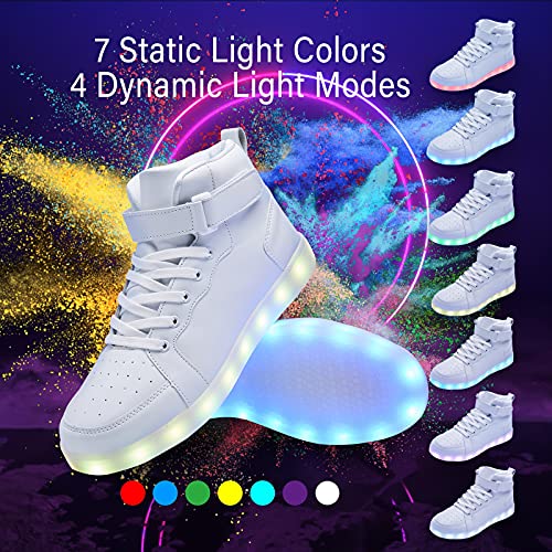 Led Light Up Shoes for Kids High Top Sneakers for Boys Girls Hip-Hop Dancing Shoes for Halloween Christmas Party with USB Charging2