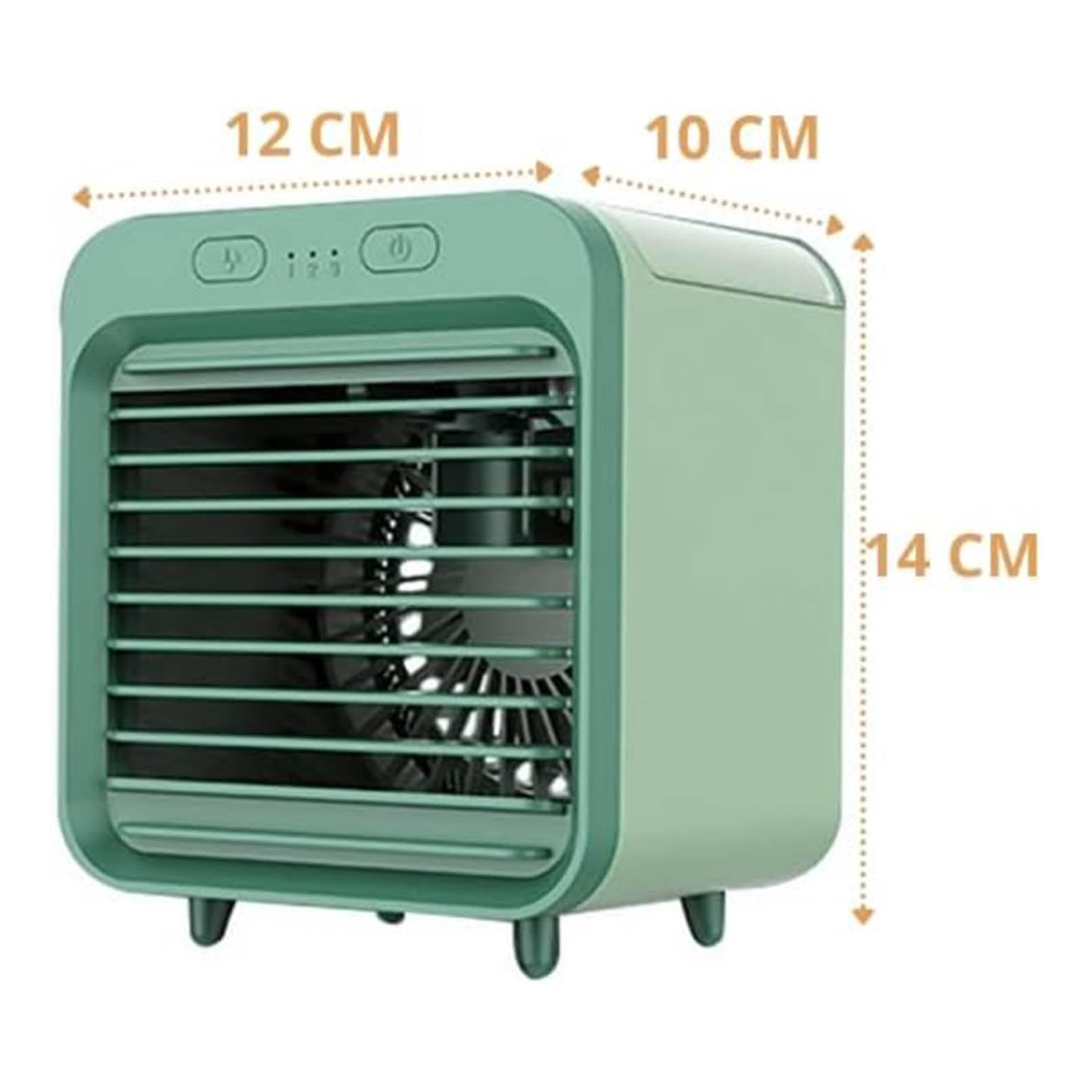 Aire Acondicionado portátil, Enfriador evaporativo, pequeño Ventilador de Mesa 3 en 1 con 3 velocidades de Viento, Adecuado para el hogar, la Oficina, el Dormitorio, niños y Mascotas.