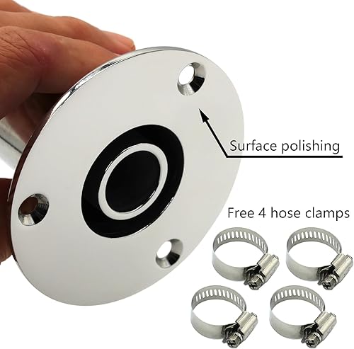 Miniatura 3 de Calentador diésel a través del casco, acero inoxidable 316, montaje para manguera de 0.94 pulgadas (0.945 in), calentador de estacionamiento diésel,