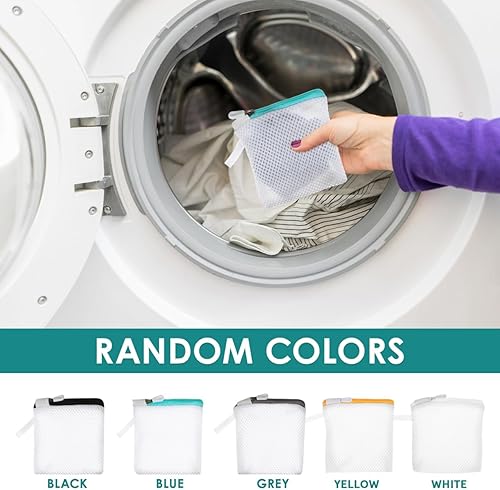 Miniatura 3 de 6 bolsas de lavandería con cremallera, mini red de lavado de malla, plegable, bolsa de jabón, bolsa de lavandería para ropa interior, bragas,