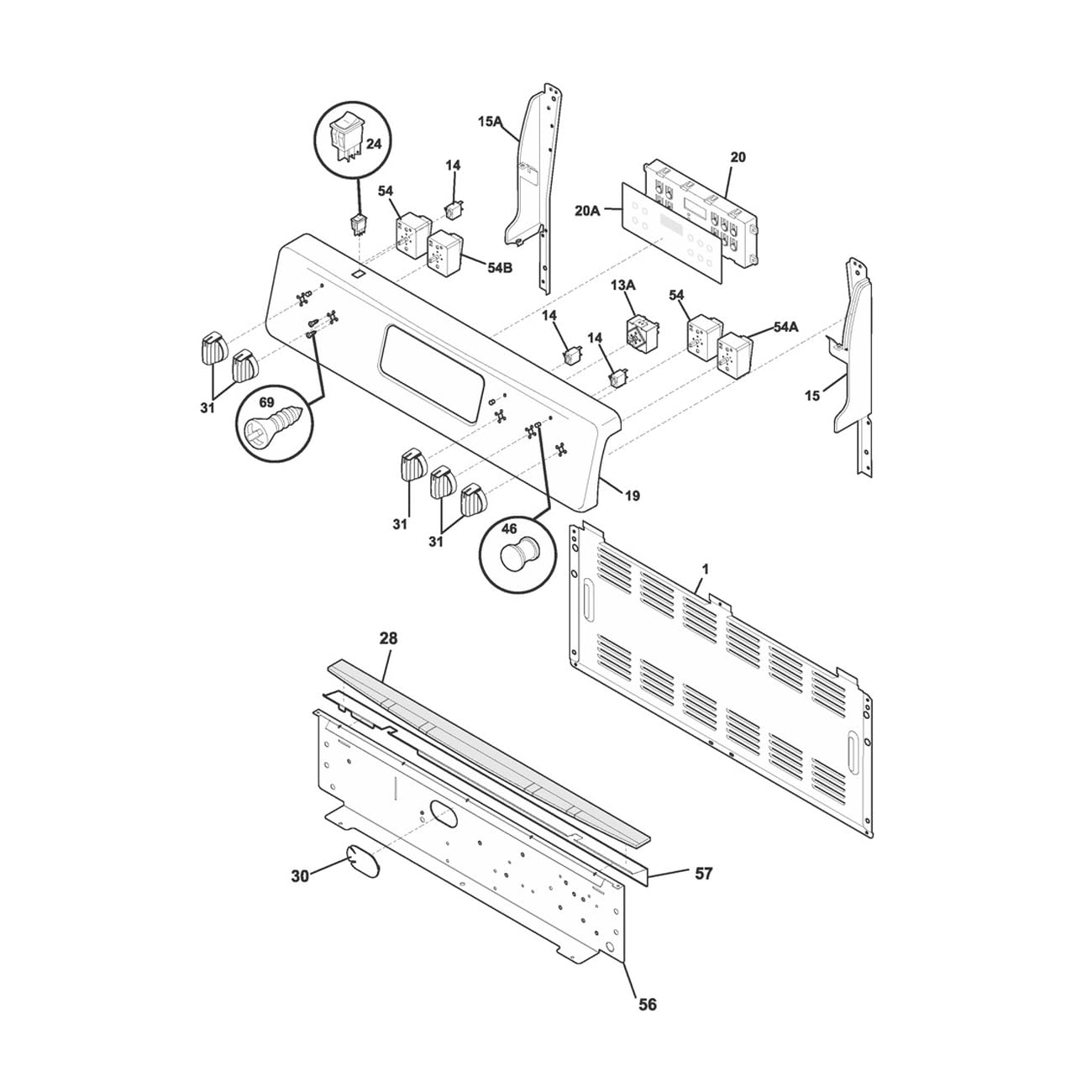US-Based Supplier – 5304522918 Genuine OEM Range Surface Element Switch Compatible with Electrolux Fdaire ranges Such as CGEH3047VFE GCFE3060BDA 20462052C CFEF3054TDN FCFE306CASB FCRE305LAFE