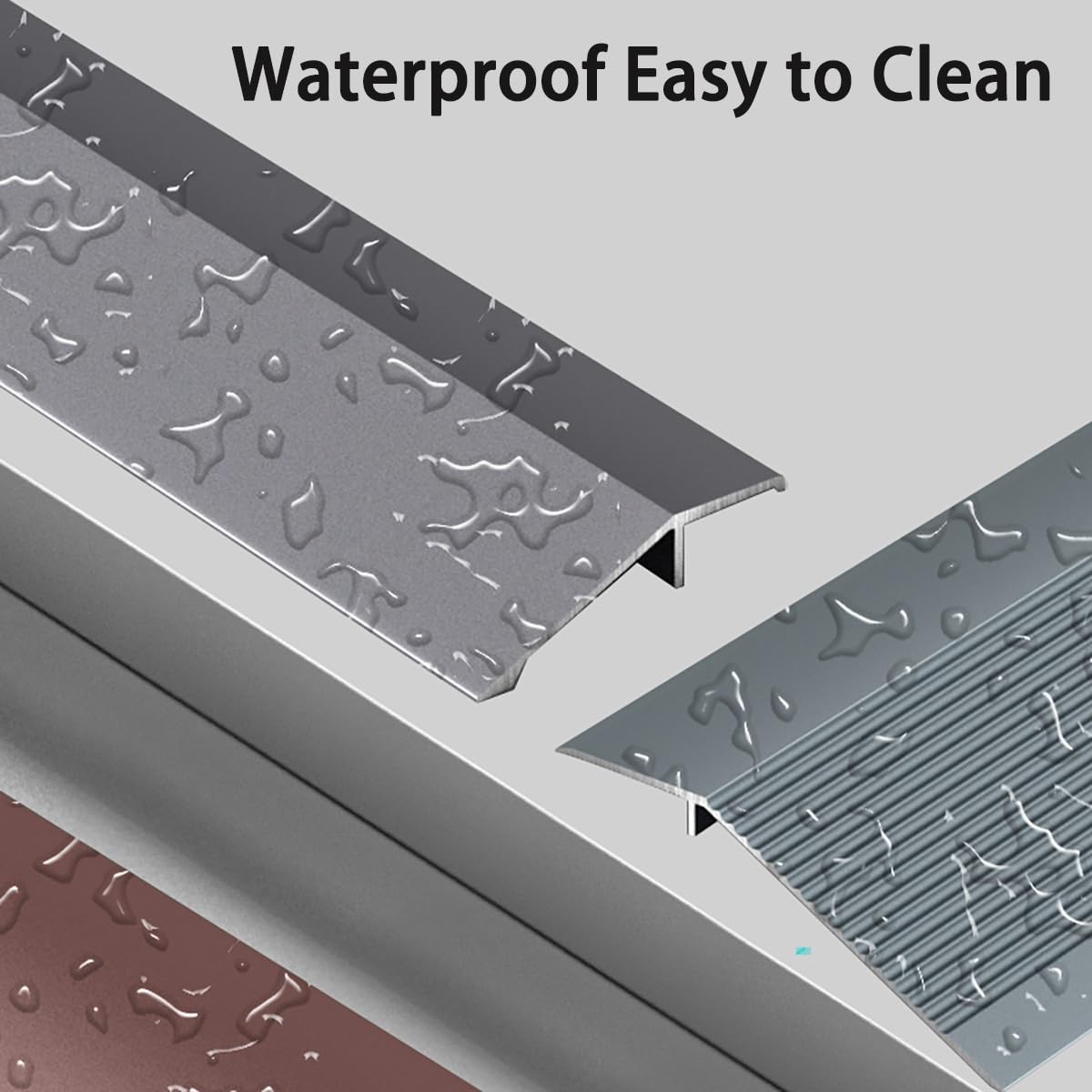 Aluminiowy profil przejściowy do nierównych podłóg 90 cm antypoślizgowy profil progowy regulacja wysokości 1035 mm trwałe rozwiązanie przejściowe do podłogi