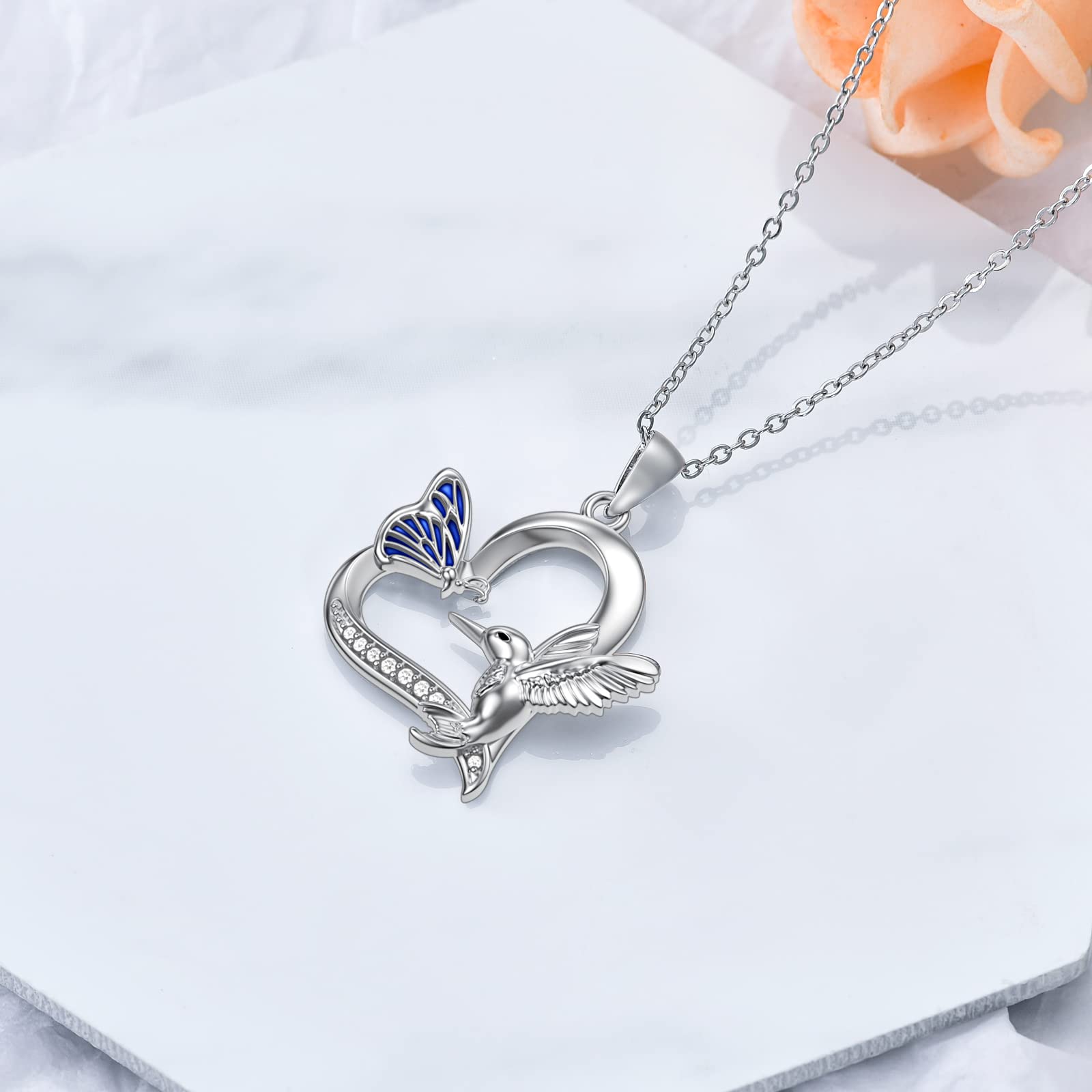 PROESS Highland Cow/Eulen/Schmetterling/Kolibri/Frosch/Eichhörnchen/Roter Panda/Otter Anhänger Halskette Tier Schmuck Geschenke für Damen Mädchen Mutter Tochter