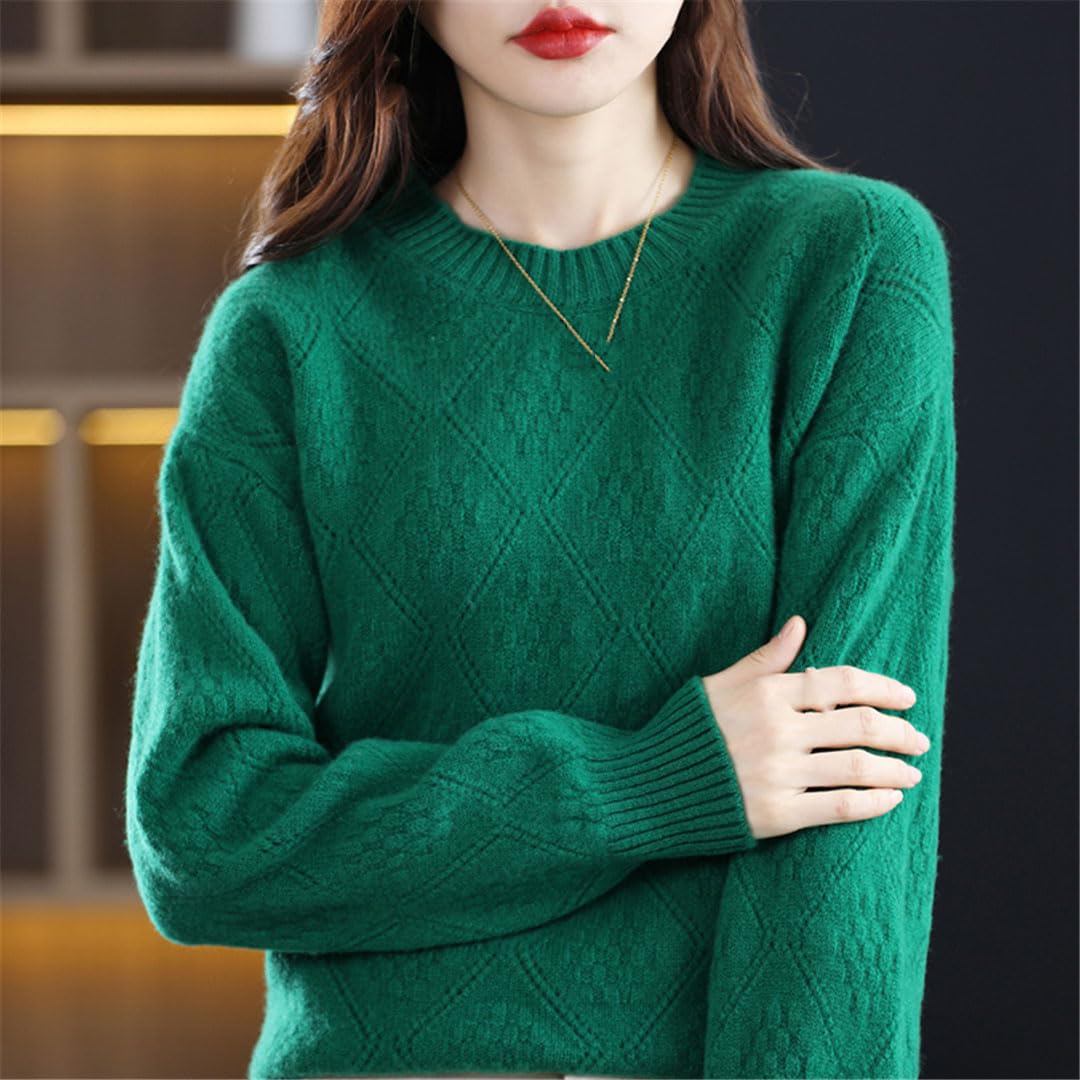 Maglione da donna in lana tinta unita girocollo maglione maglione top