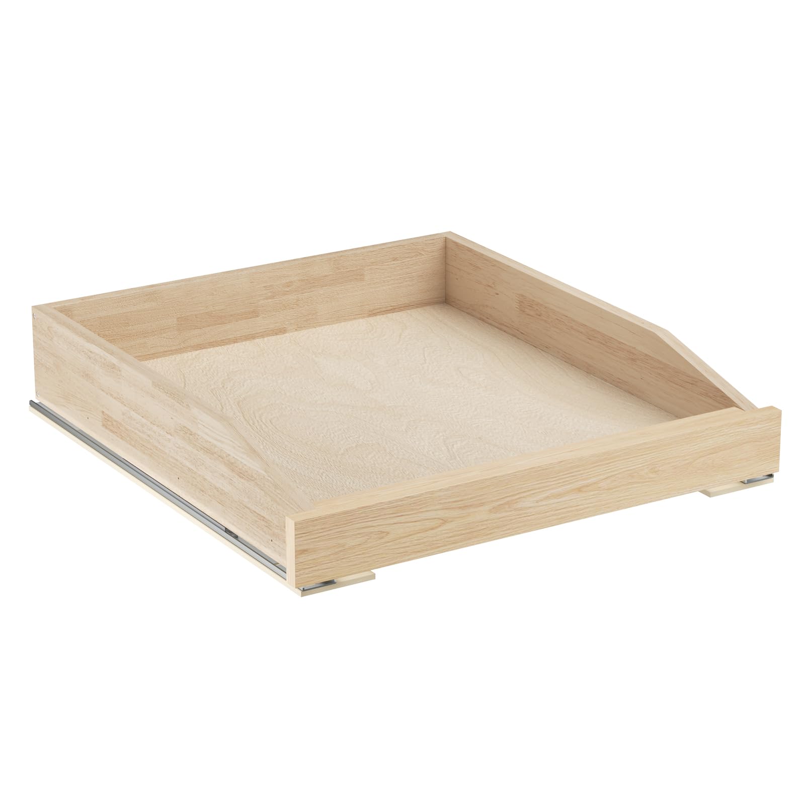 ROOMTEC Pull Out Cabinet Organizer with Soft Close, 19-1/2" W x 21" D, Pull Out Cabinet Drawer for Kitchen cabinets, Pull Out Cabinet Shelf, Finished, Bottom Assembly 19½” W x 3" H x 21” D 1PC