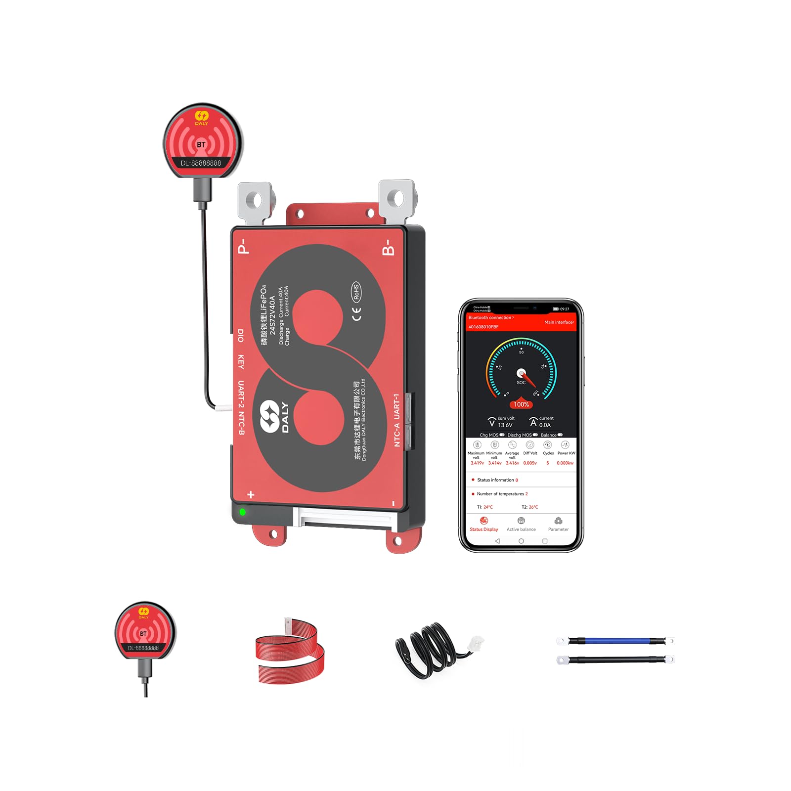 DALY Smart BMS product dimensions and specifications