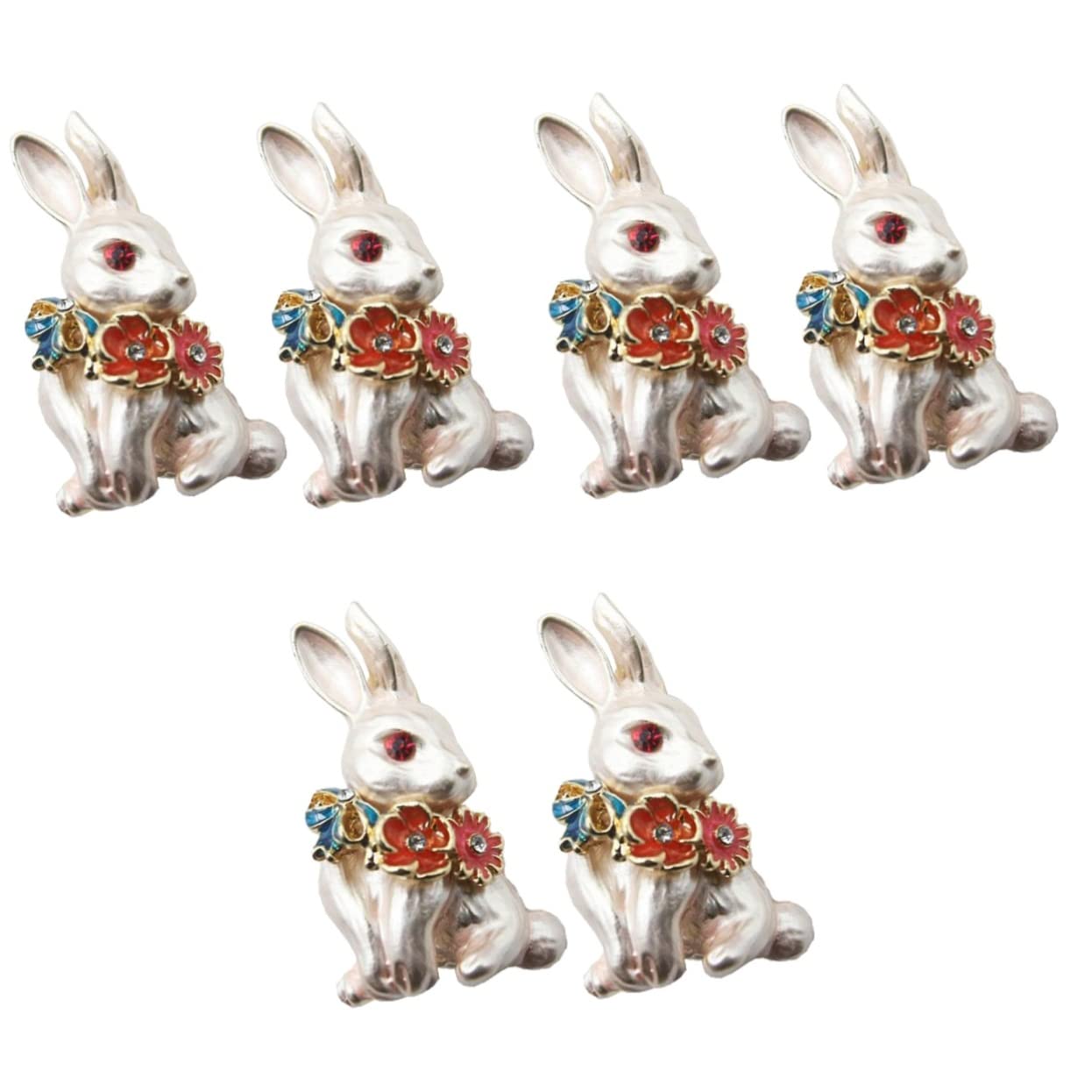 Broches Accesorios Conejo Diamantes de imitación Conejos Jaula Vertido Pechera Alfiler de Pecho Cerdo masticable Unicornio Insignia de Pascua Conejo Corsage Rata Metal