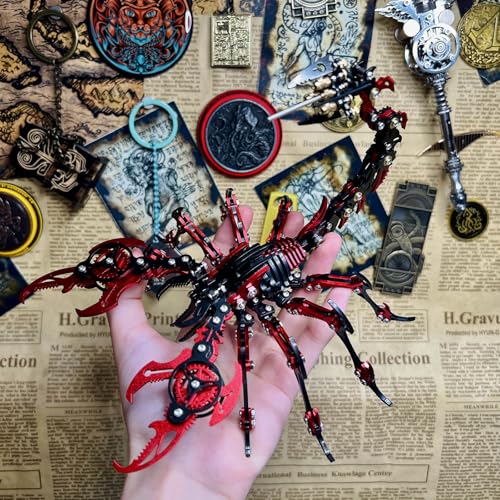 Metalkitor Scorpion 3D Metal Puzzle Kit - 454 Pcs - Red Red+black - Image 8