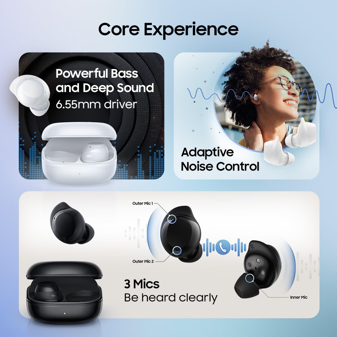 Samsung Galaxy Buds Core (Black) Galaxy AI Enabled in-Ear TWS with ANC | Enriched Bass | 6 Mic Setup | IP54 | 35hrs Battery | Touch Controls 2