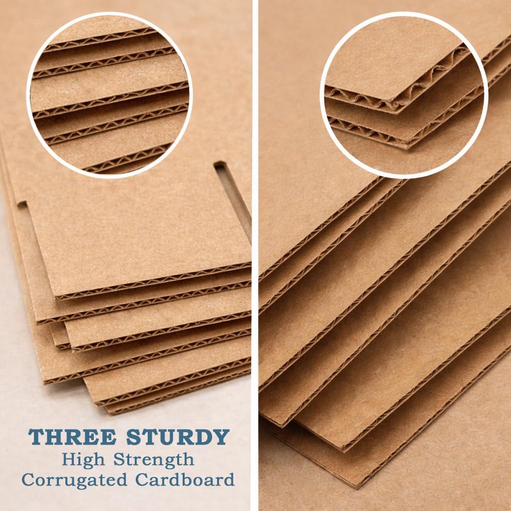 4x4x4 Inch Small Shipping Boxes 50 Pack, Snugglestone Brown Corrugated Cardboard Boxes for Small Business Mailing, Packaging, Kraft Cube Box Mailers