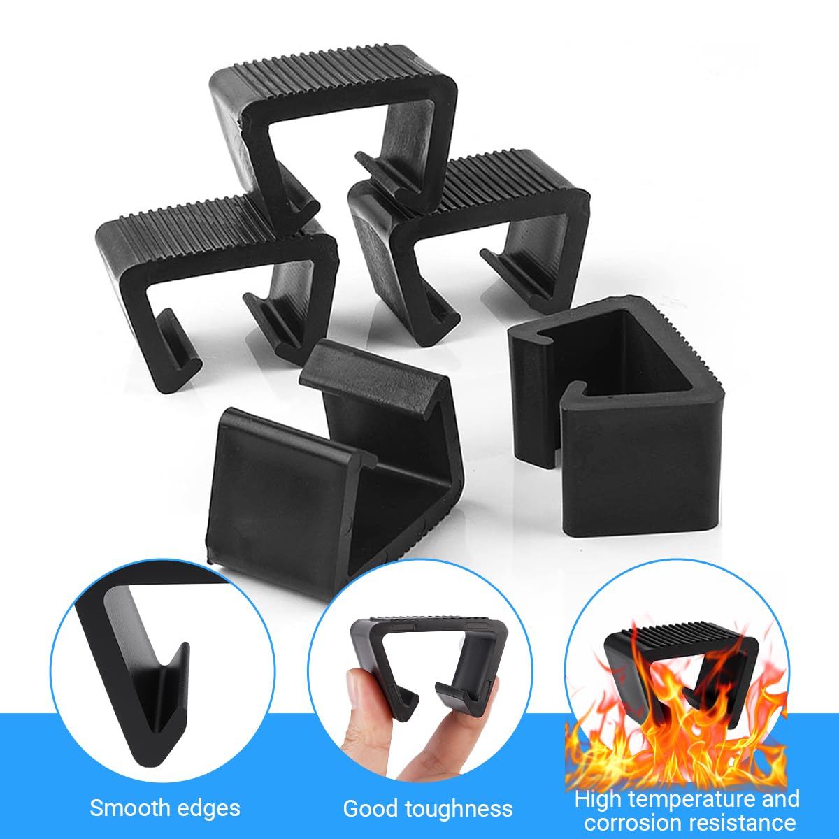 8 Pezzi Clip per Mobili da Giardino, 4,25 cm Clip per Mobili in Rattan, Clip