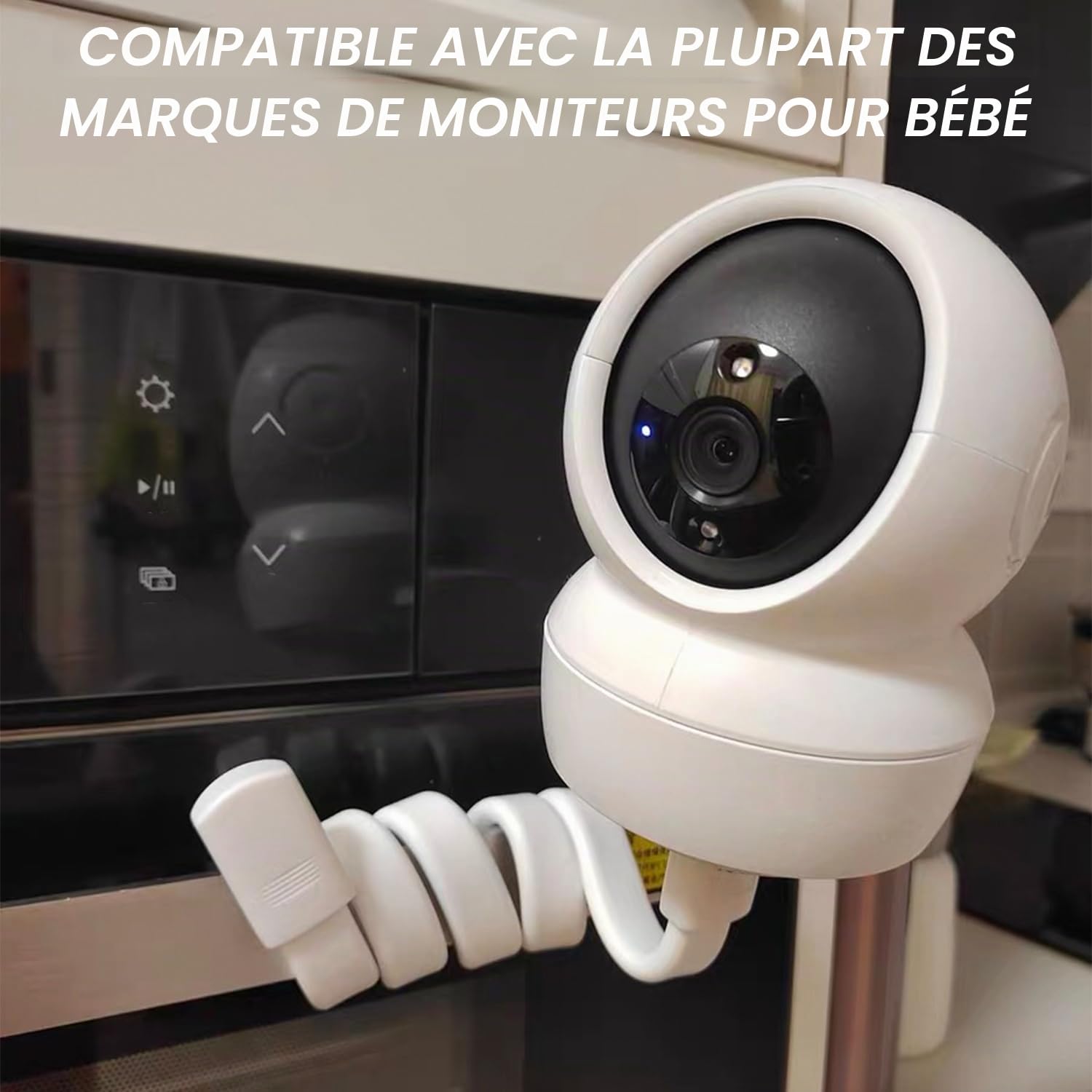 50 × 2 × 0,8cm Bracket de Moniteur sans Percevoir, Caoutchouc Antidérapant, Support babyphone, pour Support Eufy, Convient pour Les Résidences Universitaires, Les Cours et Les Pavillons