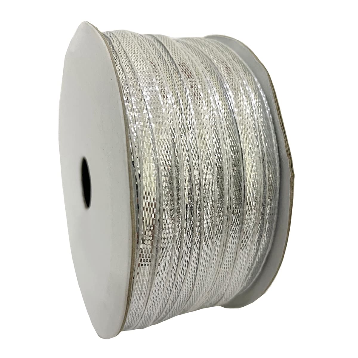 Embroiderymaterial Gota Trim Lace Rolls, 100 Meter, for Saree Dupatta Dresses & Blouses Silver 1 Roll