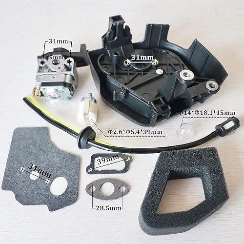 Miniatura 2 de Cubierta del filtro de aire del carburador Carcasa Ojal de línea de combustible para GX35 GX 35 1.3HP 4 tiempos Mini motor de gas Cortadores Strimmer