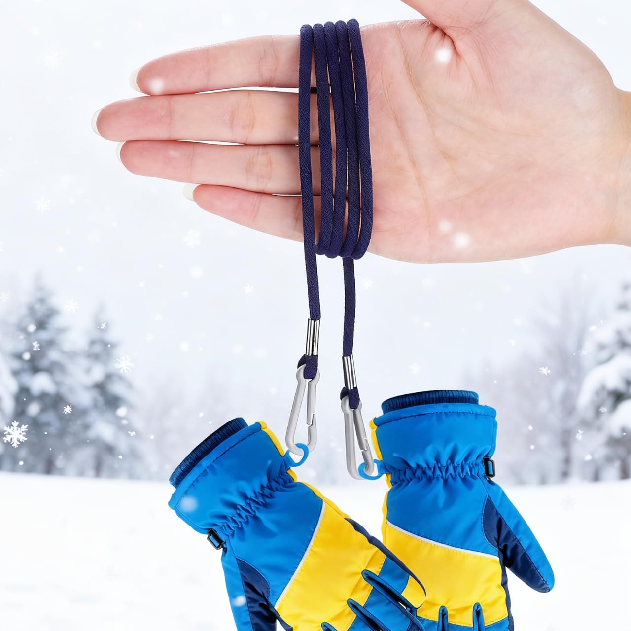 TEHAUX Clips pour Moufles D'enfants, Perte Corde pour Corde d'hiver Élastique Clips pour Et Manteaux, Attaches Élastiques pour D'hiver pour Bébés Et Tout-petits