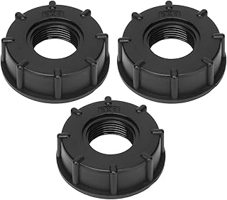 3 peças conector de tanque ibc substituição rosca grossa adaptador de torneira de drenagem de plástico abs de jardim mangueira de dreno encaixe de 60 mm de diâmetro interno (G1)