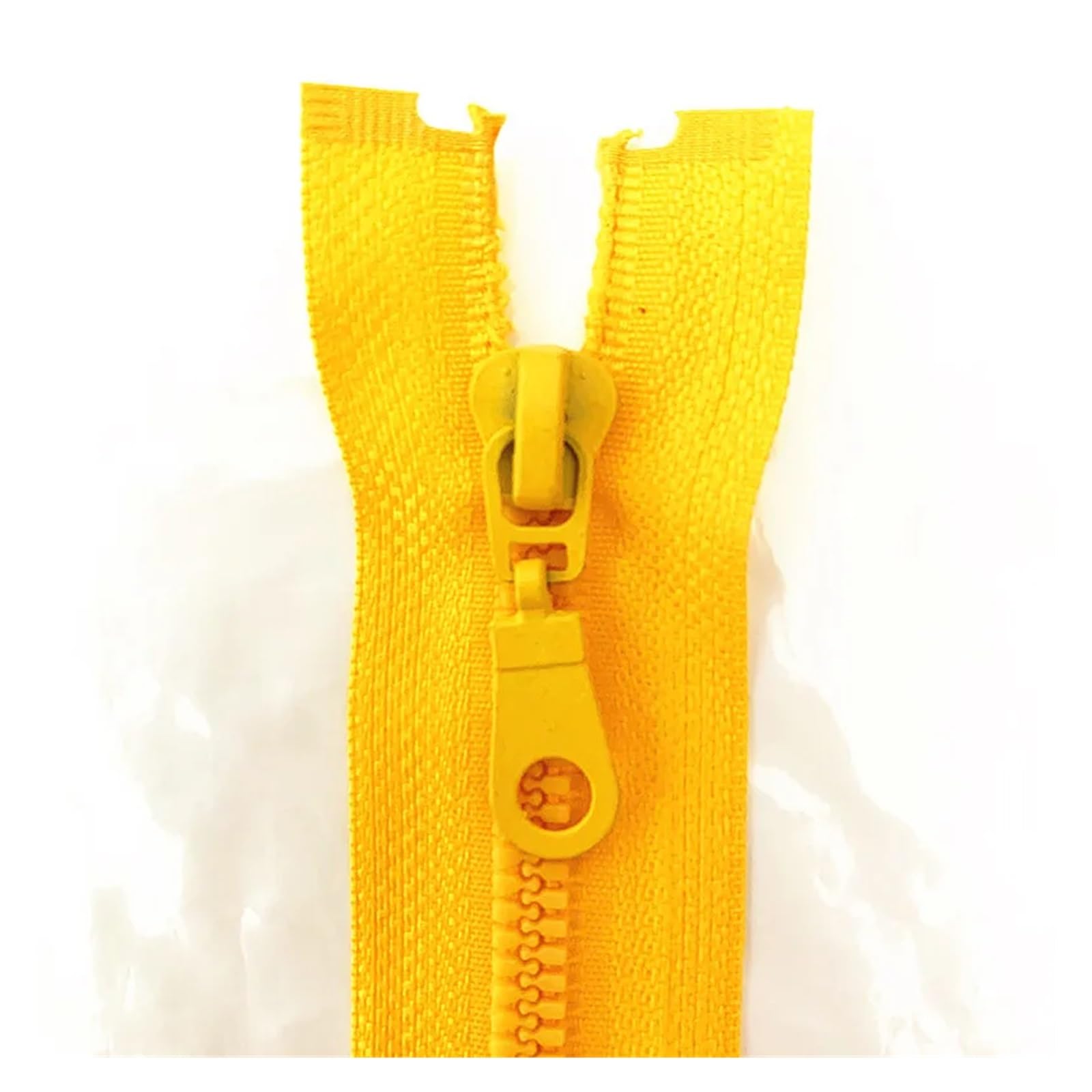 Zippers Nylon Coil, Resin Plastic Zipper Automatic Lock for Sewing Garments Multicolor 55cm (22 Inch) 3mm Width Pack of 2(Golden)