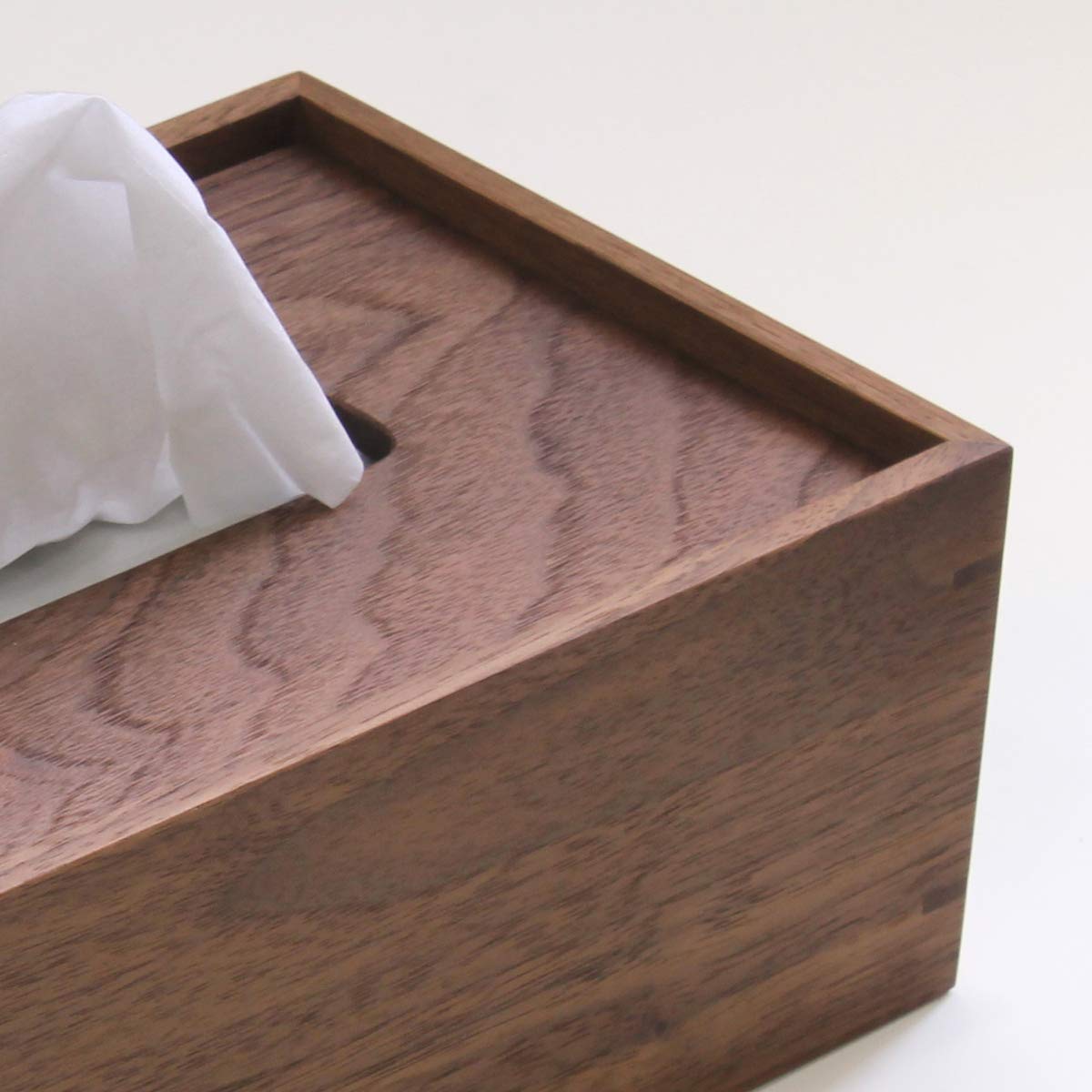 Amazon｜ティッシュケース 唐木無垢材 （ウォールナット）｜ティッシュ