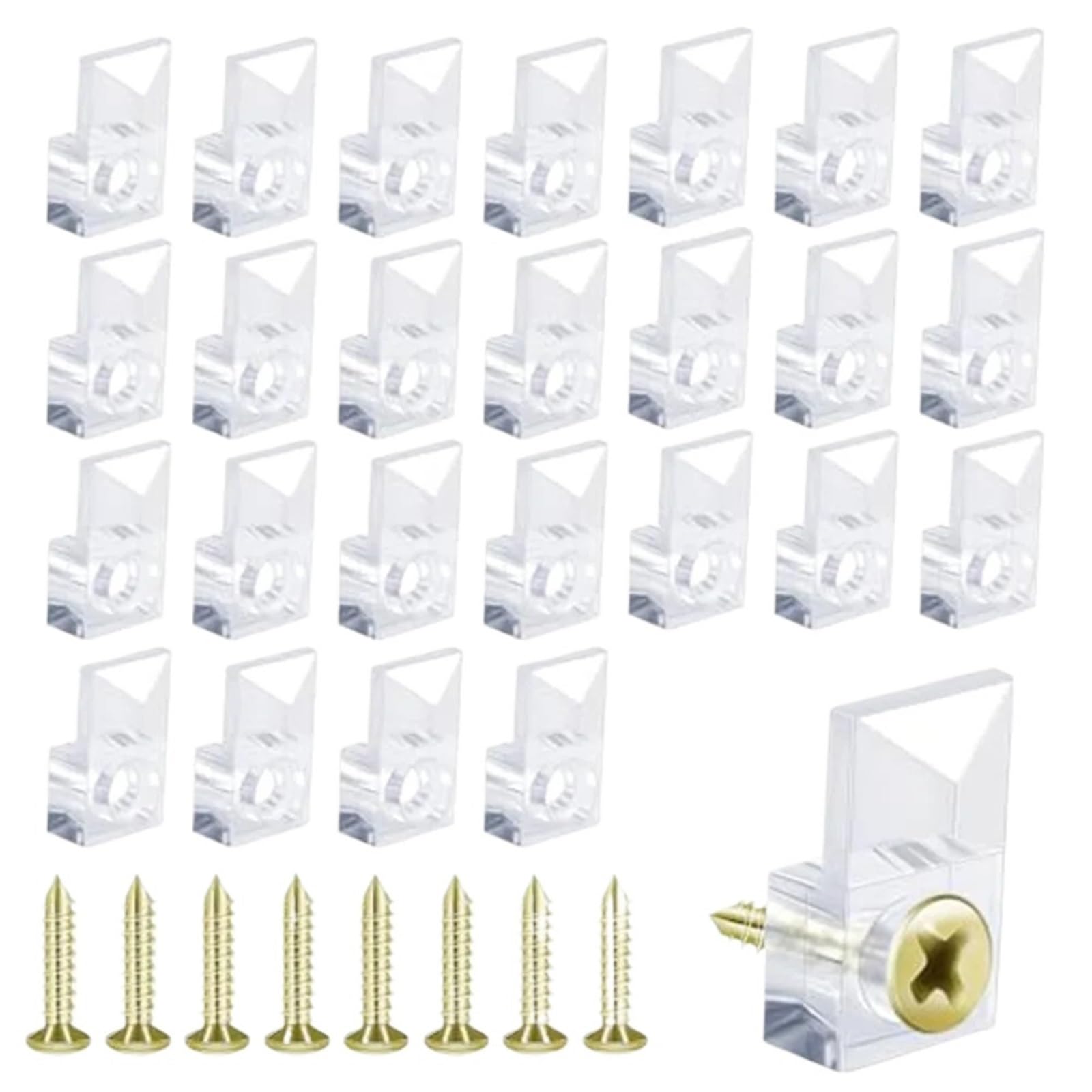 100pcs Glass Fixing Clips Application Mirror Clips for Wall Mounting Mirror Hanger