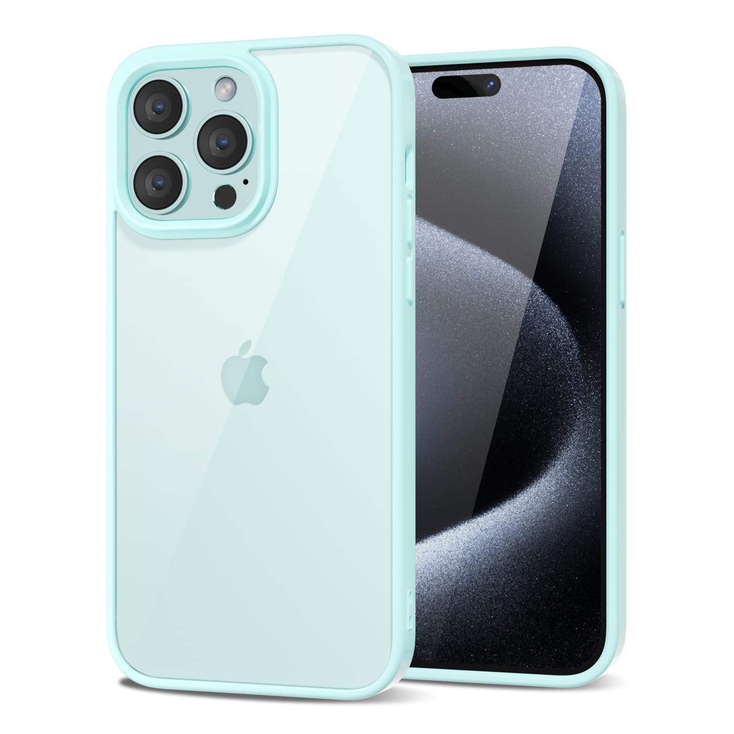 LoeoeL for iPhone 15 Pro Case Clear, Transparent Hybrid 15 Pro Phone Case [Hard Plastic & Soft Silicone Bumper] Acrylic Non Yellowing Thin Slim