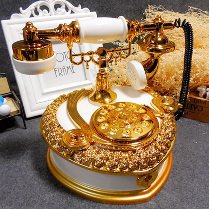 Amazon.co.jp: BXBFH アンティーク レトロ 電話 オルゴール