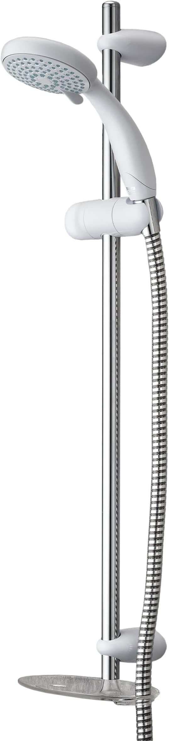 MiraShowers Nectar Shower Fittings Kit with Shower Head & 1.25 M Shower Hose White/Chrome 2.1703.005