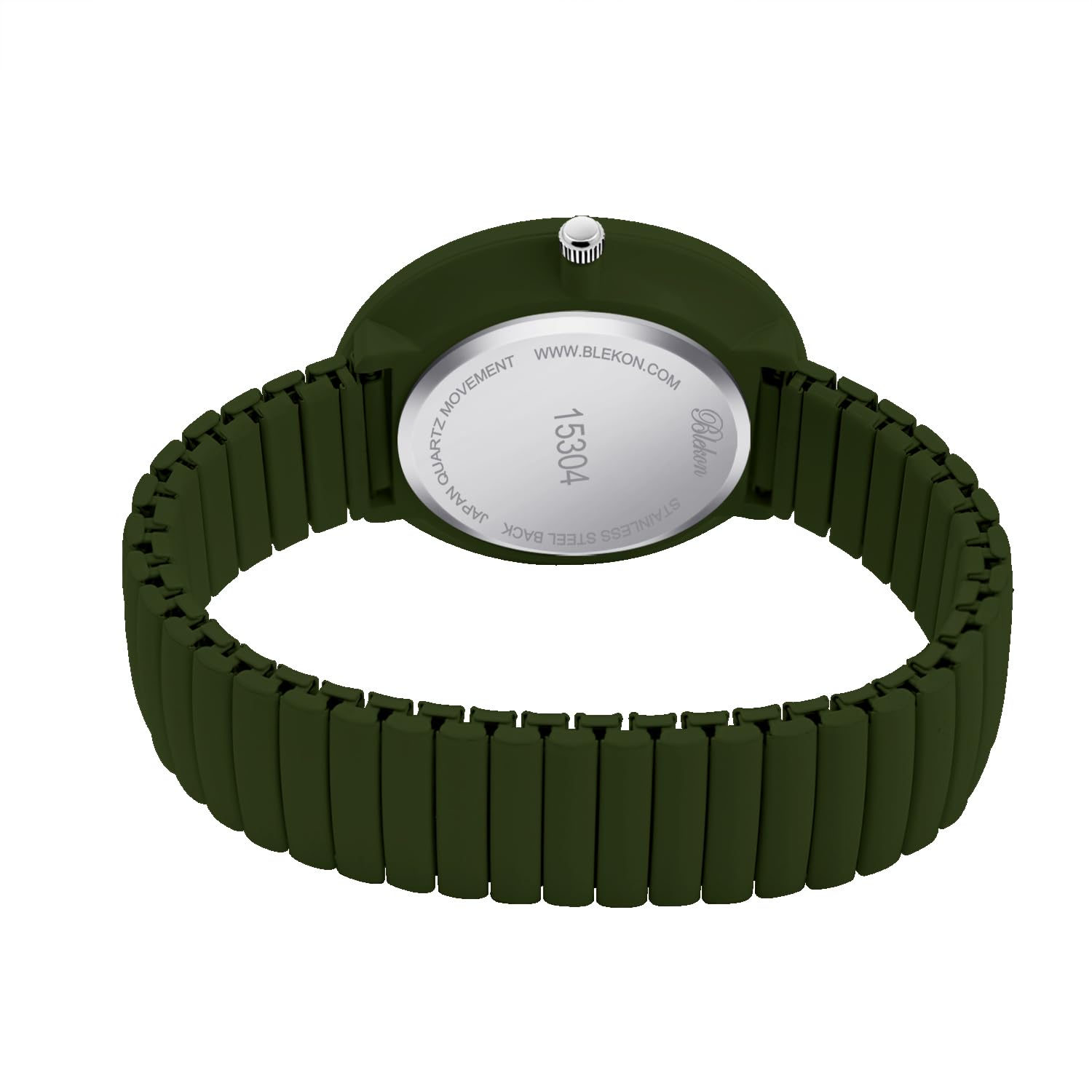 Collections PC21J - Orologio alla moda con fascia elastica super grande (esercito)
