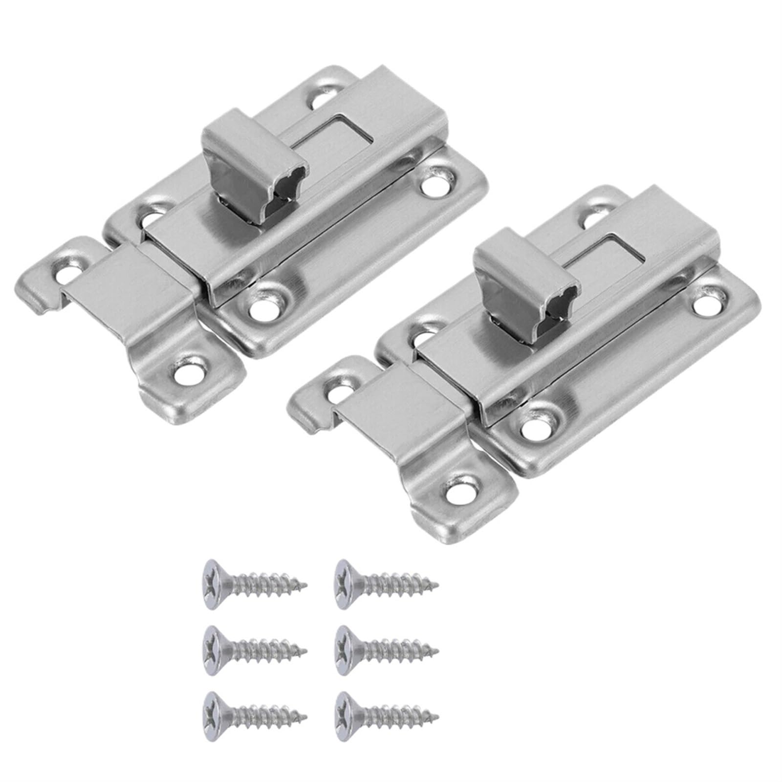 Targette de Porte 2Pcs Door Bolt Stainless Steel Security Slide Latch Lock Rust Proof For(3inch)