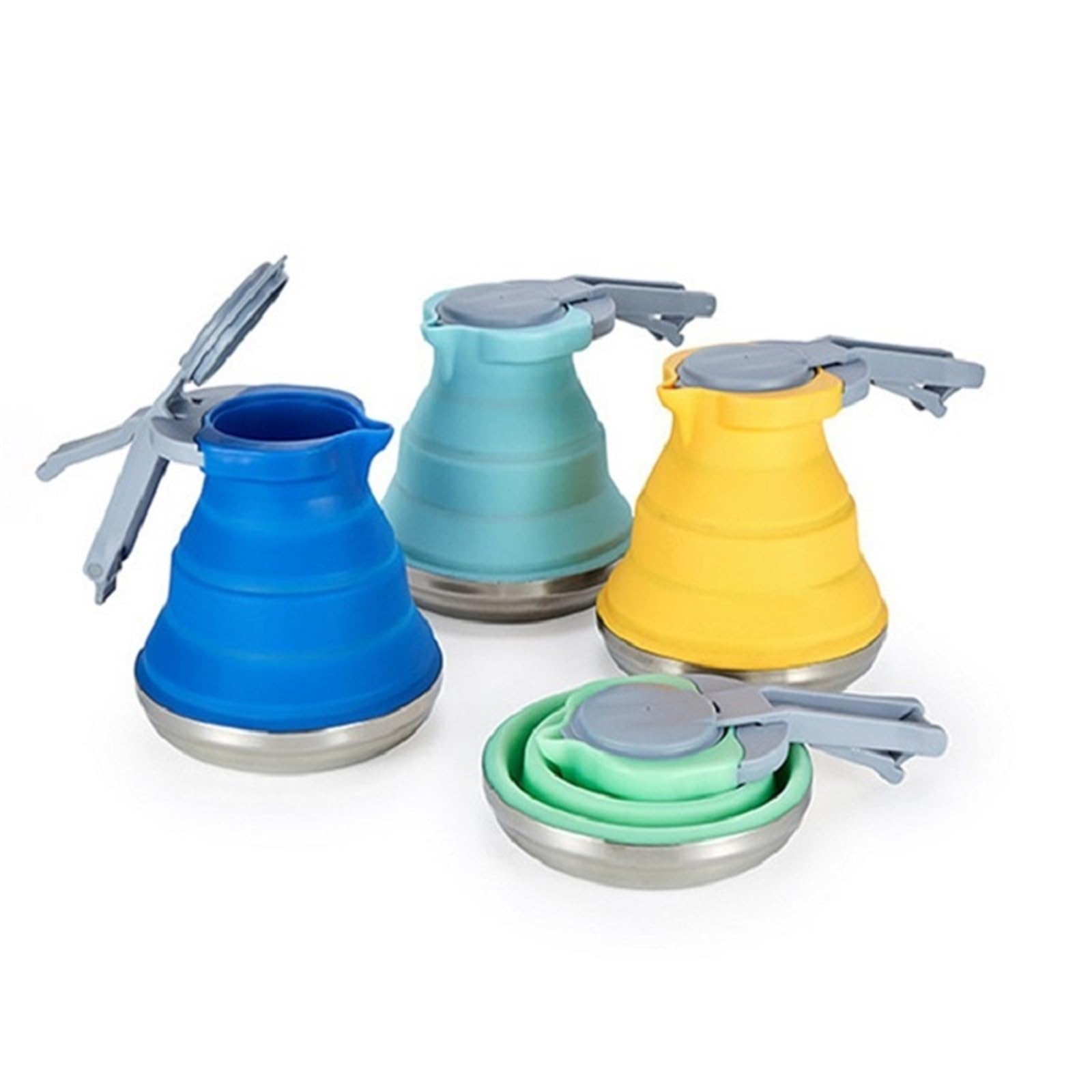 Outdoor Creative Portable Silicone Water Bottle 1500ml Large Capacity Travel Camping Folding Water Cup(2)