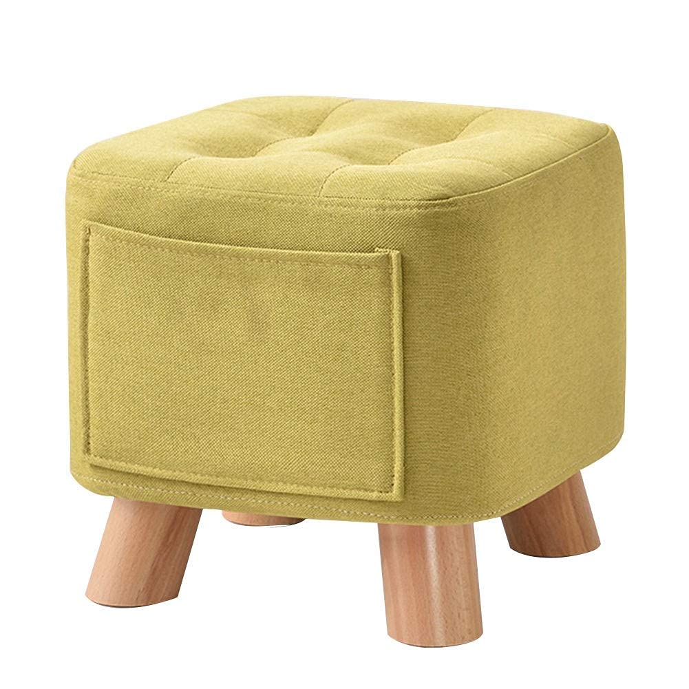 Pouf et repose-pieds en bois massif vert pour un salon chaleureux et confortable