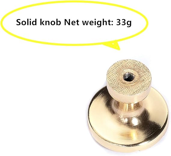 Solid Cabinet Hardware Knob 29mm Bright Powder Chocolate with Gold Grass Edge Dresser Pull (3 Pieces, White Amber-K)