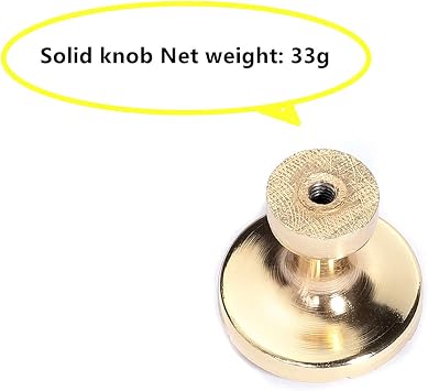 Solid Cabinet Hardware Knob 29mm Bright Powder Chocolate with Gold Grass Edge Dresser Pull (3 Pieces, White Amber-K)