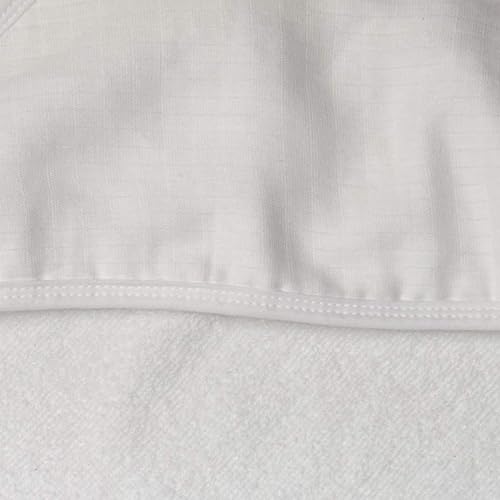 Miniatura 6 de HonestBaby Juego de toalla y toallita unisex de algodón orgánico con capucha para bebé, 3 piezas, color blanco brillante, talla única de EE. UU