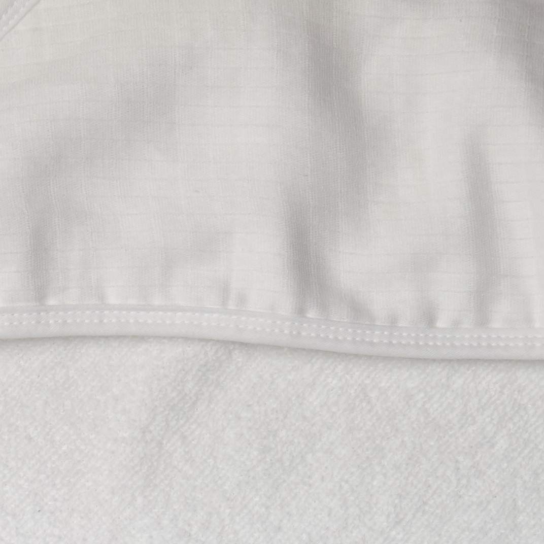 HonestBaby Juego de 3 toallas y paños unisex de algodón orgánico con capucha para bebé, color blanco brillante, talla única de EE. UU