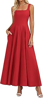 PRETTYGARDEN Women's Flowy Sleeveless Midi Dress