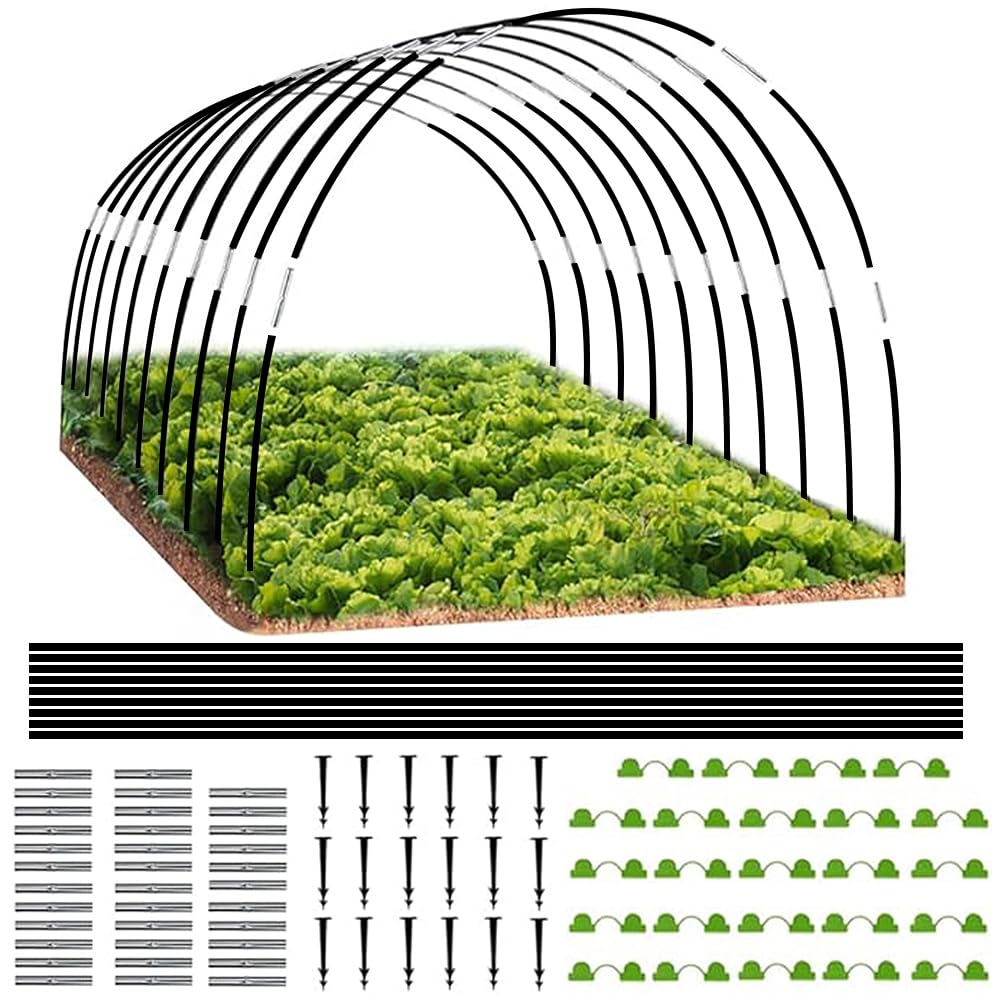 Arceaux Serre Jardin - 50 Pièces - Tunnel De Culture - Avec Piquets Et Clips - Pour Plantes Et Légumes