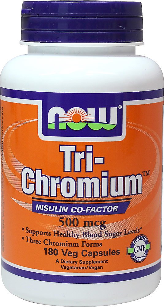 NOW Foods - Tri-Chromium with Cinnamon 500 mcg. - 180 Vegetable Capsule(s)
