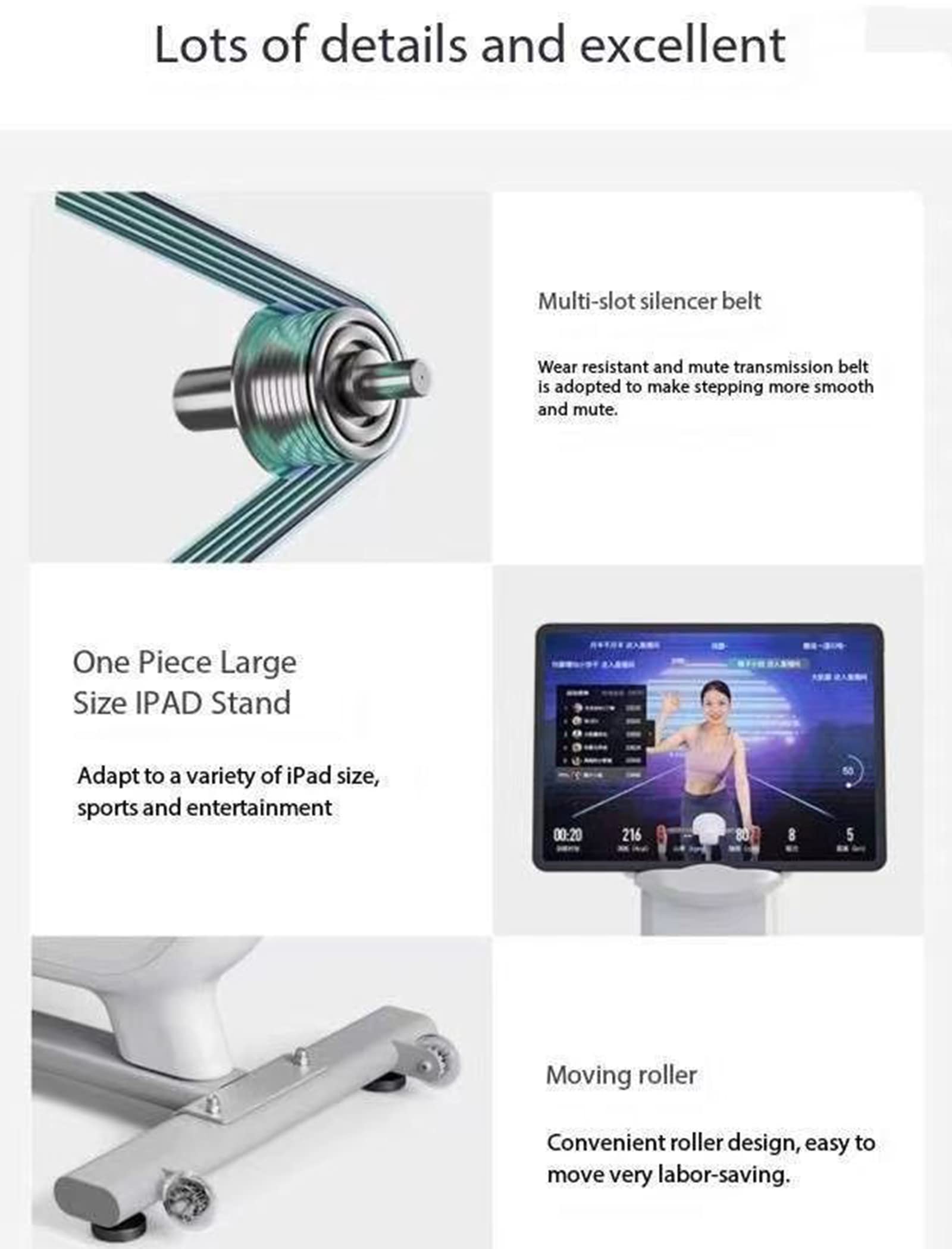 Rower fitness, rower spinningowy, wielopozycyjna regulacja, cichy rower sterowany magnetycznie, rower z wygodną poduszką do siedzenia, sprzęt do ćwiczeń i fitness (white)