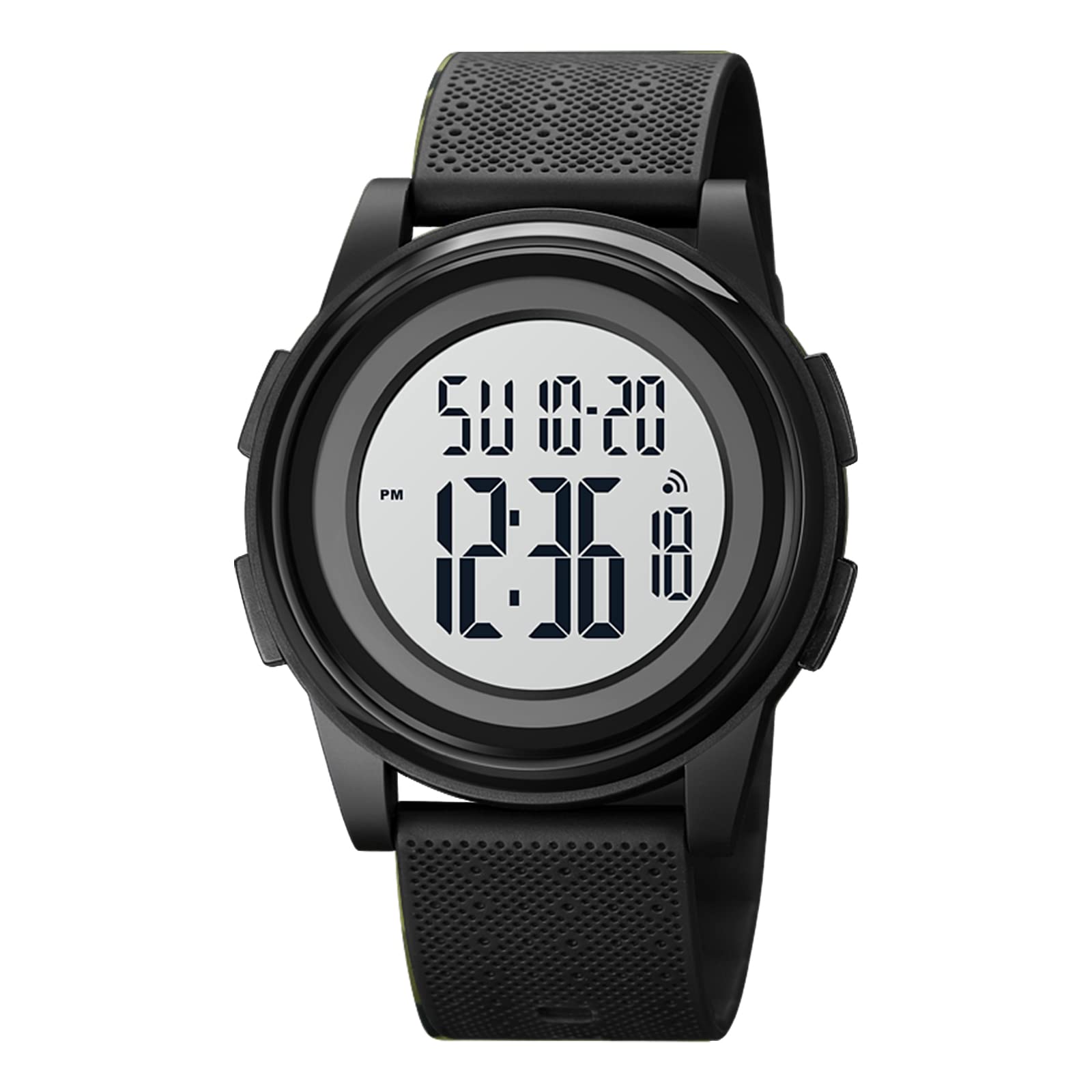 SKMEIWrist Watch for Men, Digital Sports Waterproof Watch with Dual Time Chronograph Countdown Alarm Backlight