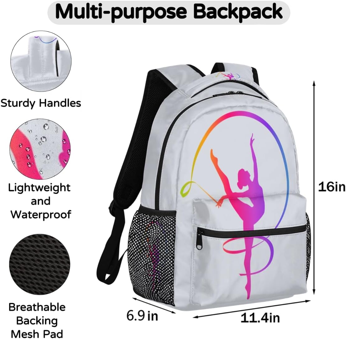 Gymnastics Backpacks Travel Backpack for Women Men Waterproof Bookbag Laptop Backpack with Compartment Traveling Back Pack for Work, Sport, Gym