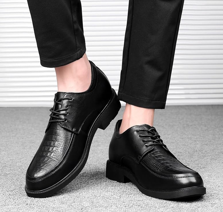 Men's Comfortable Tuxedo Dress Shoes Casual Business Formal Derby Classic Lace-Up Oxfords Office Shoes3