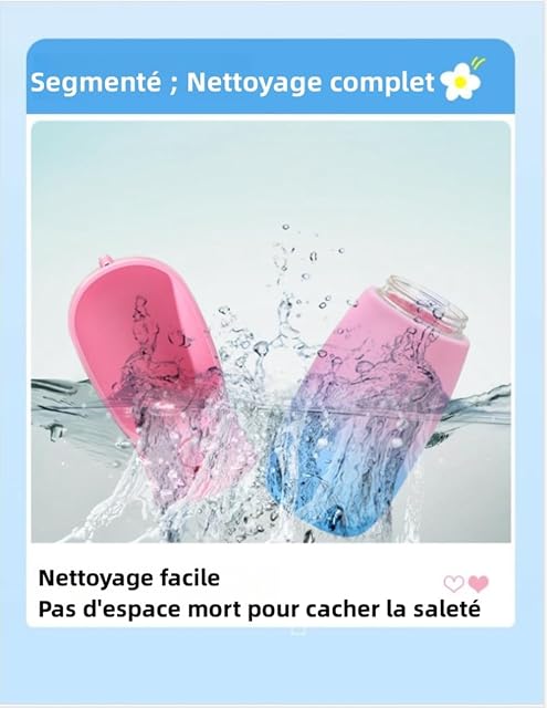 Foto 5 de 8 de Botella de agua para perro portátil, botella de agua de viaje de 500 ml para perro con 100 g botella