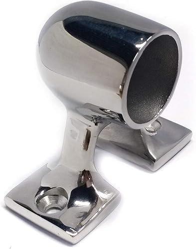 Miniatura 5 de NRC&XRC Barandilla de mano de barco de acero inoxidable 316 para servicio pesado 1 "OD tubo puntal de extremo derecho de 90 grados