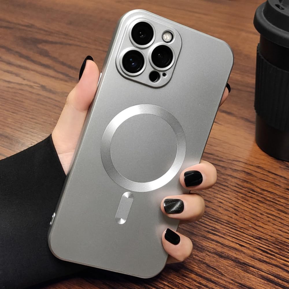 Protection d'objectif pour iPhone étui magnétique mat argent idéal pour le quotidien - 7