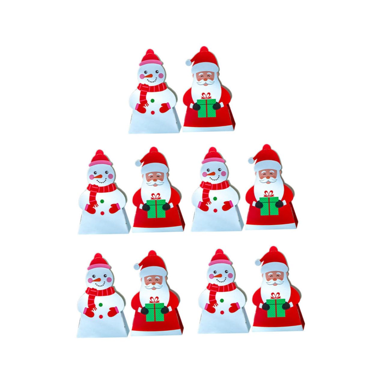 VILLCASE 10pcs Christmas Santa Claus Boxes Candy Packaging for Parties Food-grade Creative Design for Daily Use for Christmas and Year Gifting