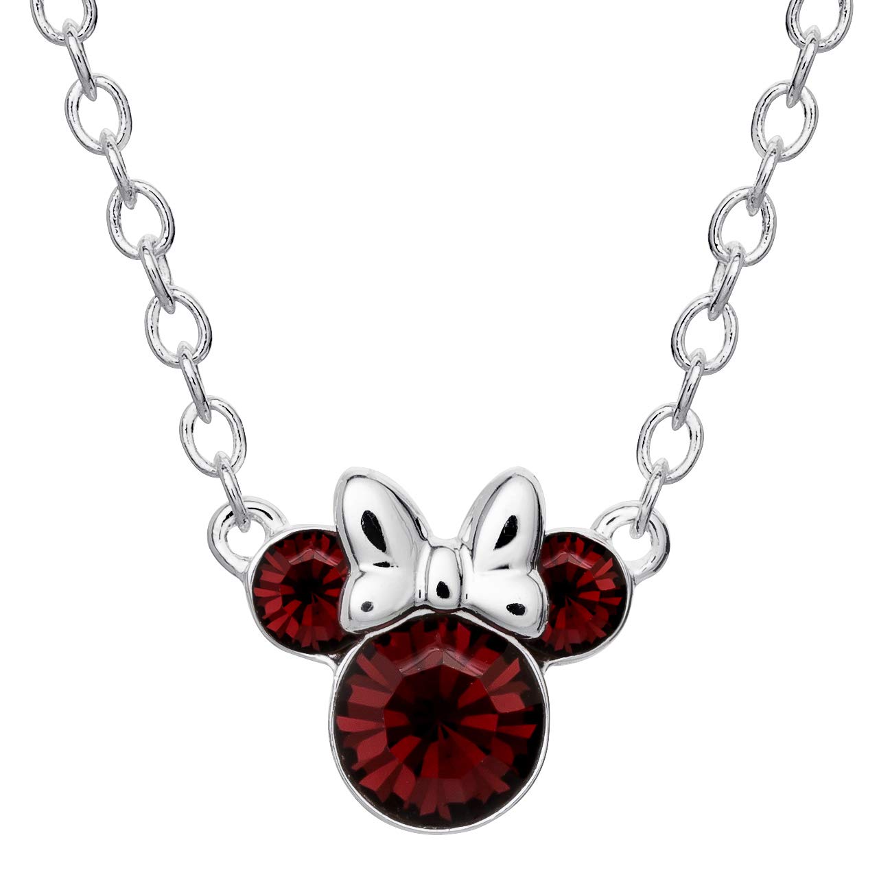 Silver Plated, Garnet Burgundy Crystal