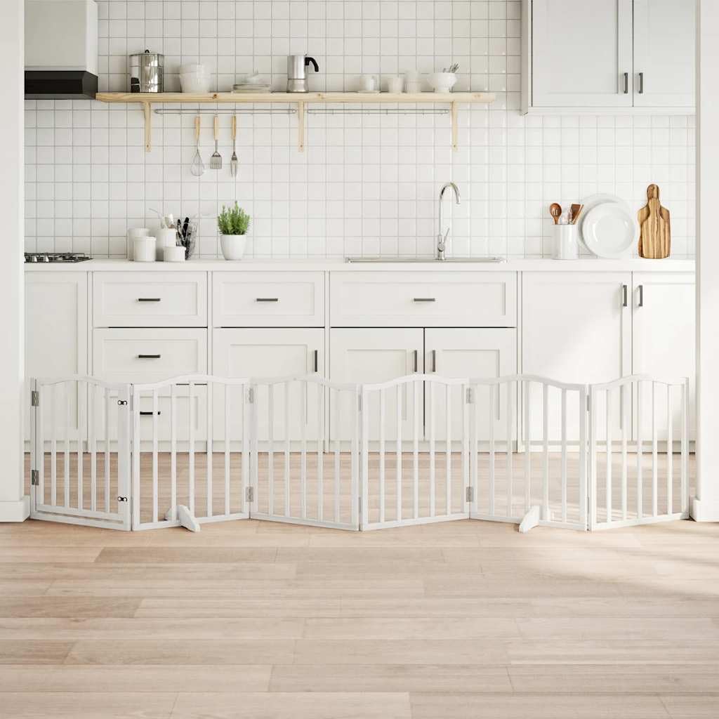 Barrière pour chien blanche en bois idéale pour le salon et la cuisine